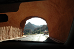 The first tunnel of the East entrance to Zion